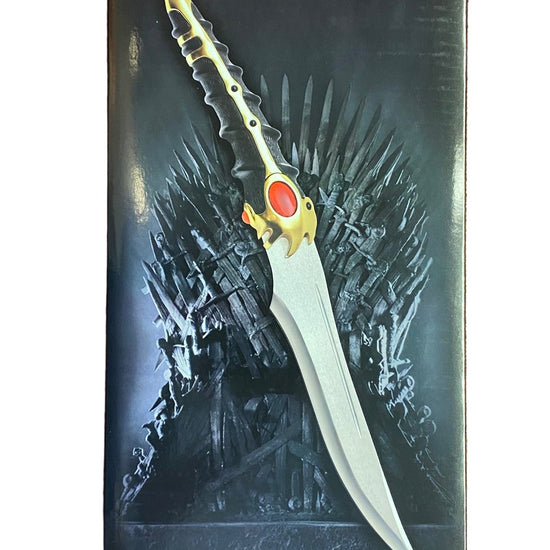 Box of 'Aria's Blade' from 'Game of Thrones' on a white background