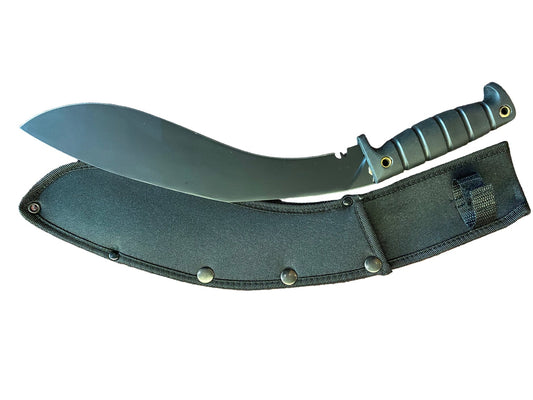 Machete with sheath on a white background