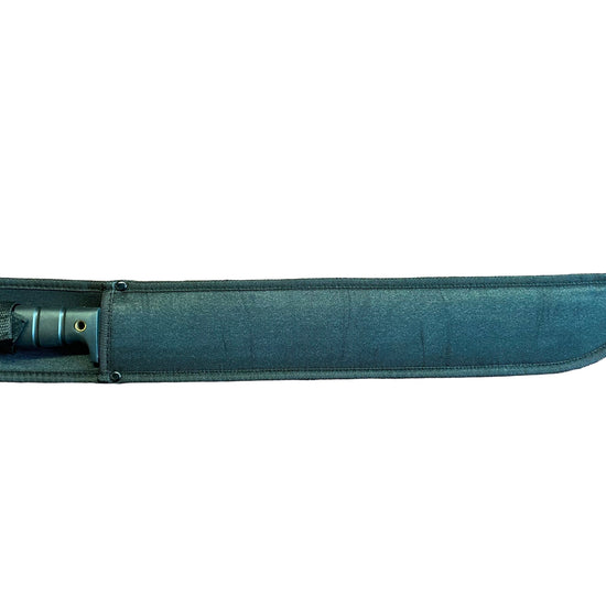 Long knife with sheath on a white background