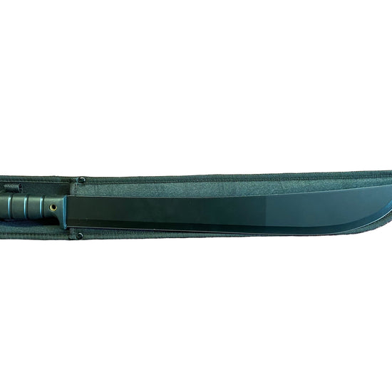 Long knife with sheath on a white background