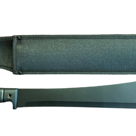 Machete with sheath on a white background