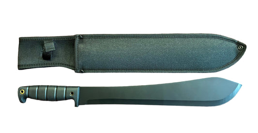 Machete with sheath on a white background