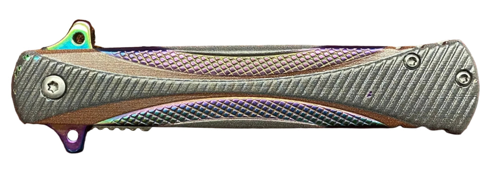 Rainbow Effect Lock Knife