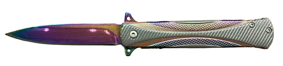Rainbow Effect Lock Knife