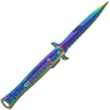 Rainbow Iridescent Lock Knife