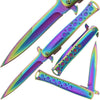 Rainbow Iridescent Lock Knife