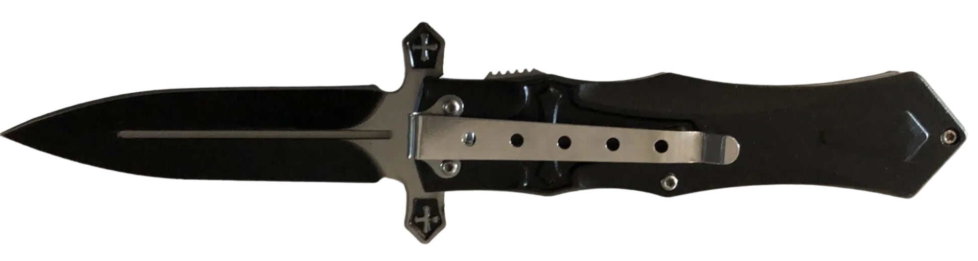 Crucifix Symbol Lock Knife