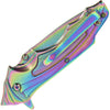 Rainbow Grey Lock Knife