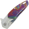 Swirl Print Lock Knife