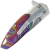 Swirl Print Lock Knife