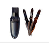 Black Silver Throwing Knives