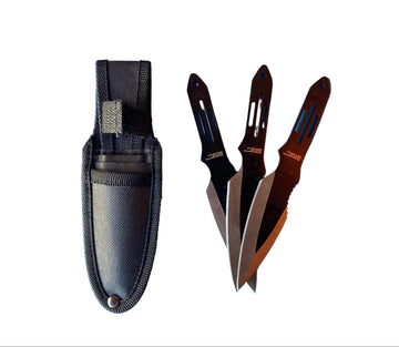 Black Silver Throwing Knives