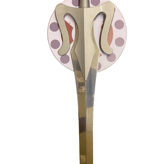 Decorative sword with a shield on a white background