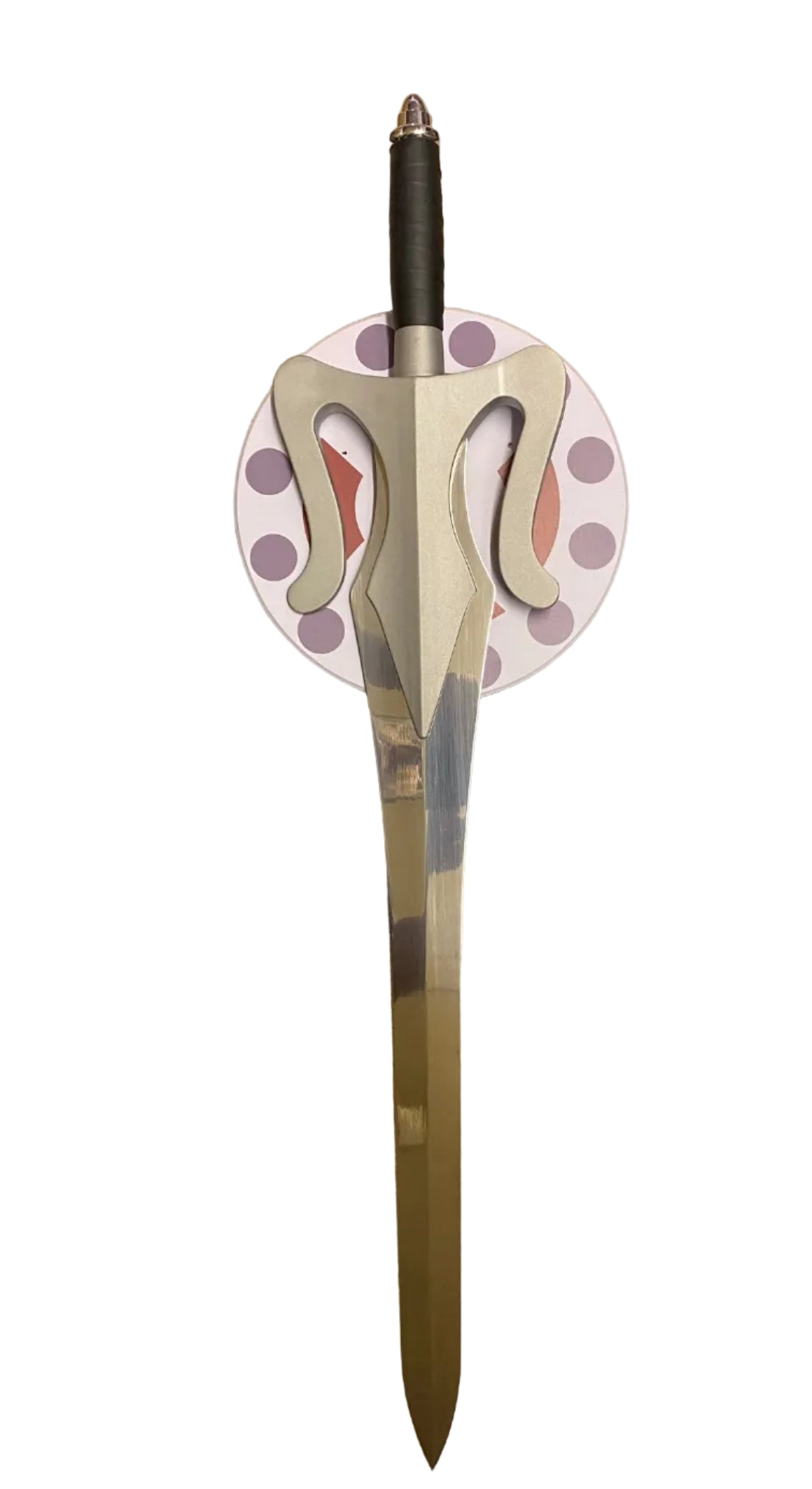 Decorative sword with a shield on a white background