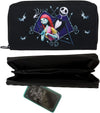 Jack & Sally Nightmare Before Christmas  Black Zipped Purse