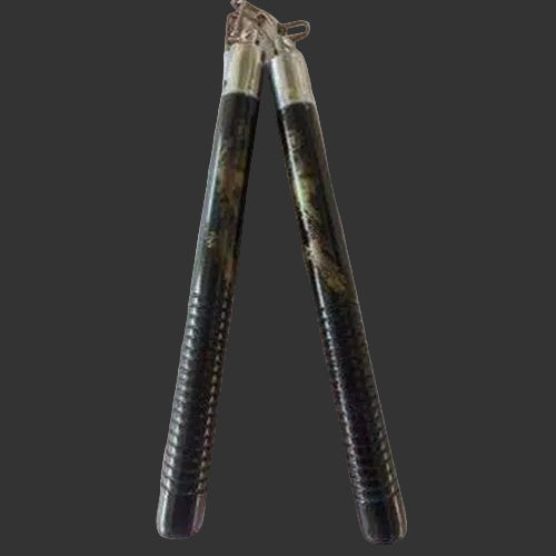 Plain Black with Gold Dragon Wood Nunchucks (PRE-ORDER 17/4/26)