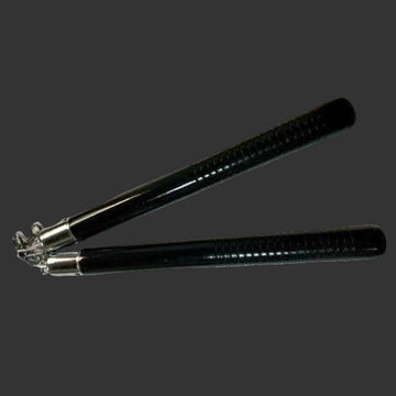 Plain Black Wood Nunchucks
