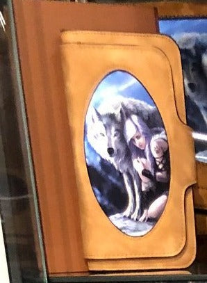 Protector Wolf Suede 3D Purse - Anne Stokes