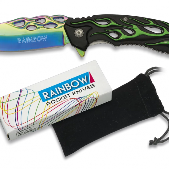 RainBow Green Lock Knife