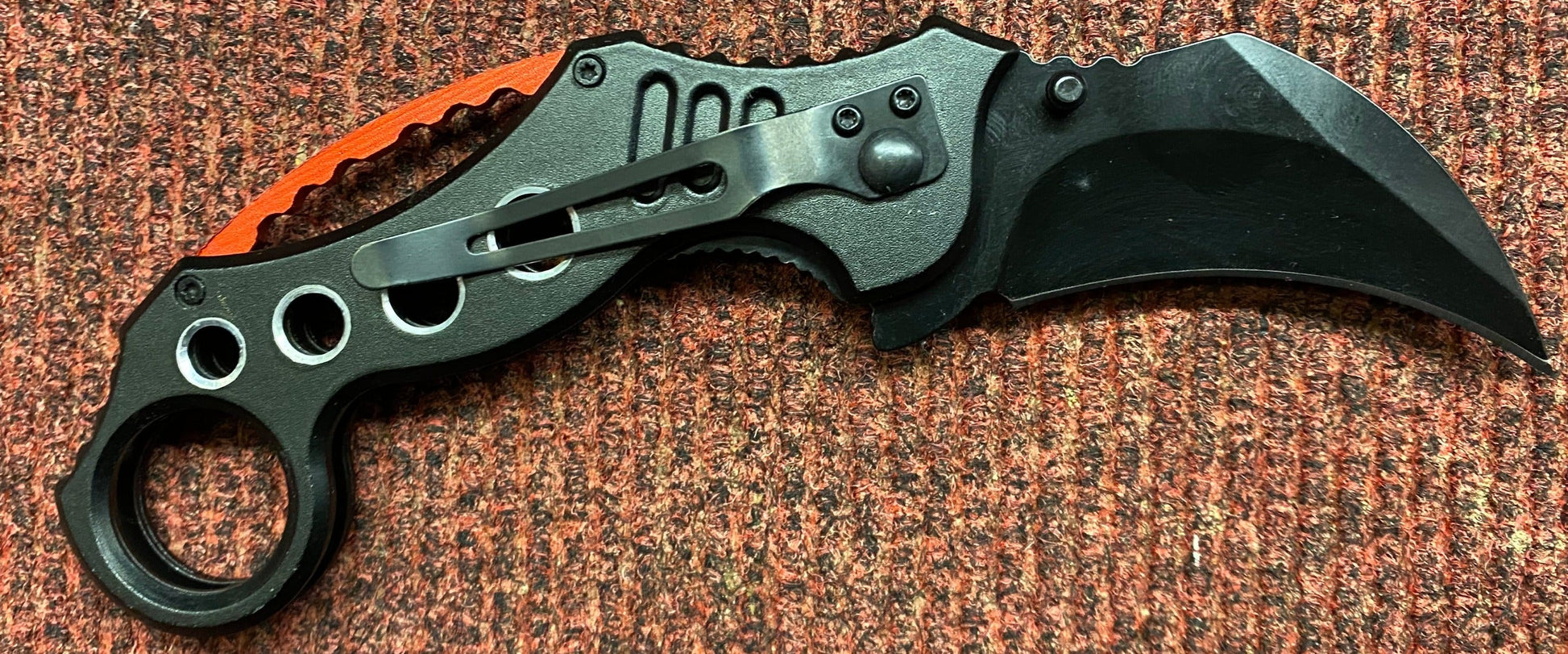 Red & Black K Lock Knife