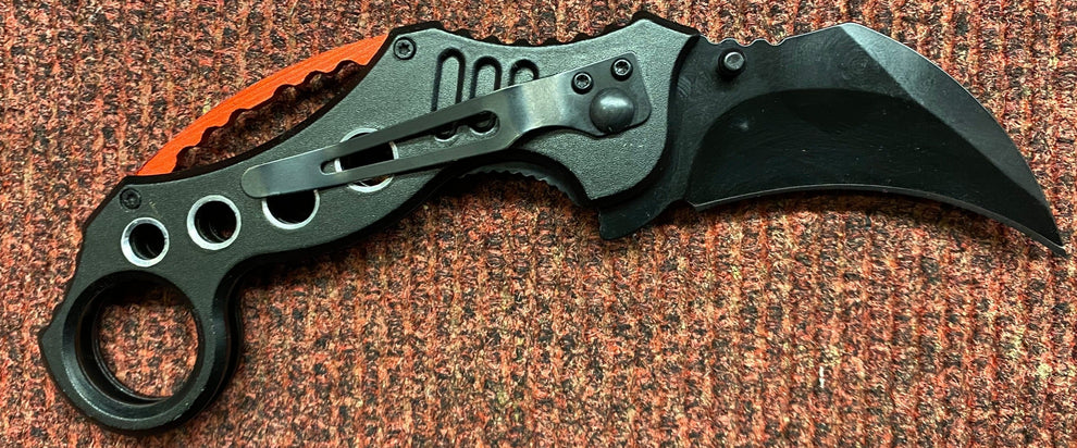 Red & Black K Lock Knife