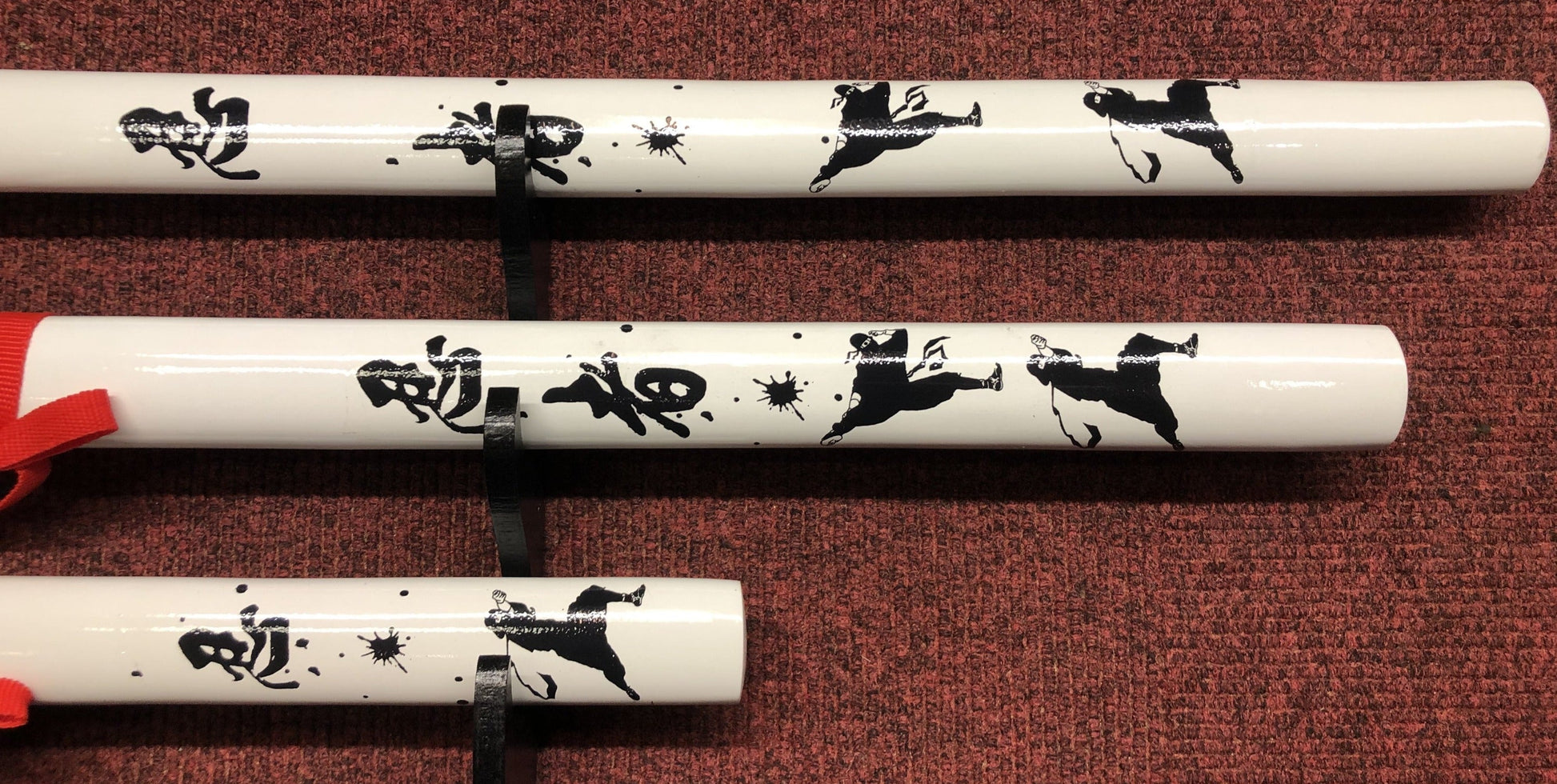 Red & Black Ninja Samurai Sword Set