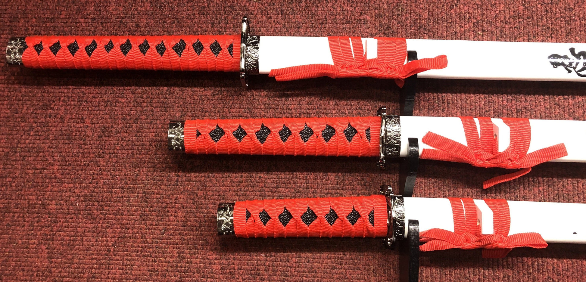 Red & Black Ninja Samurai Sword Set