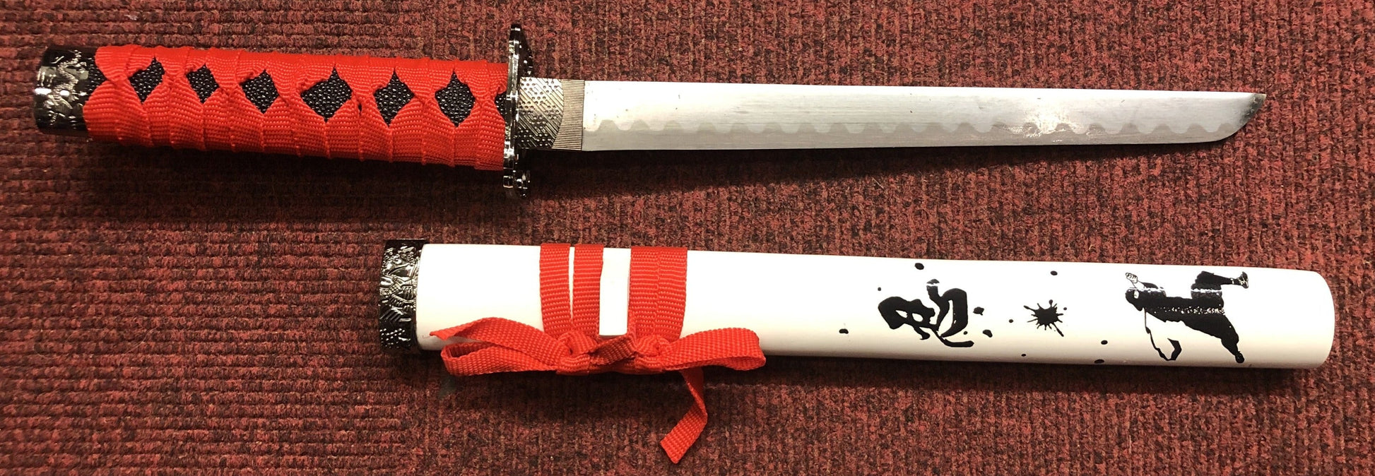 Red & Black Ninja Samurai Sword Set