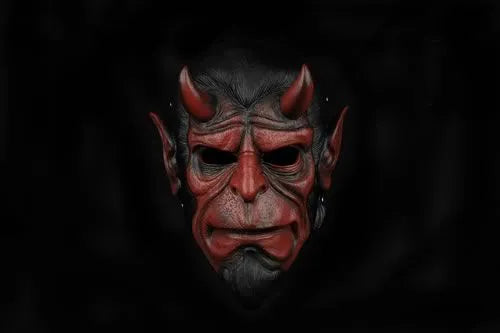 Red Blooded Devil Ornamental Mask