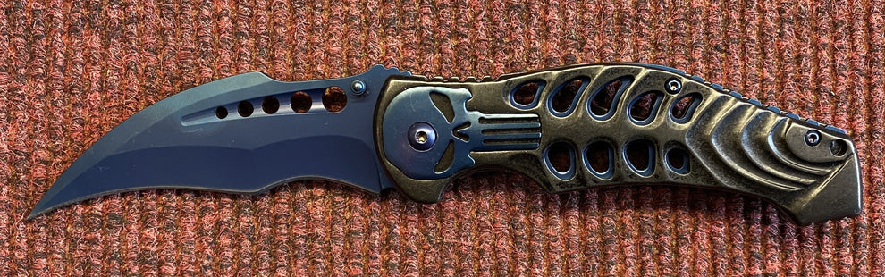 Skull (Blue) Lock Knife