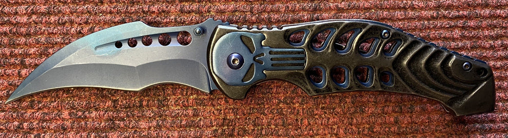 Skull (Blue) Lock Knife