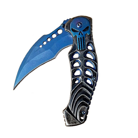Skull (Blue) Lock Knife