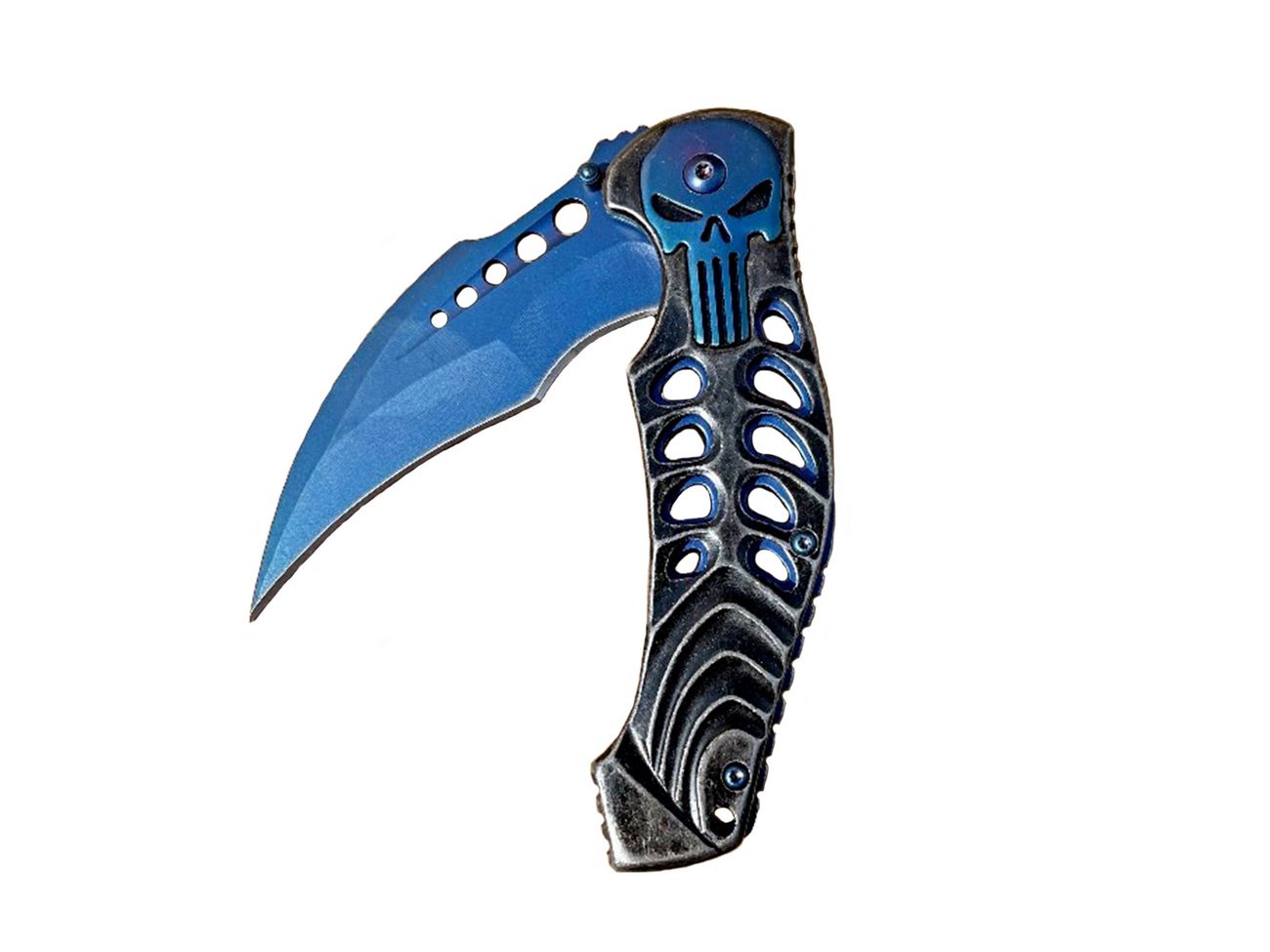 Skull (Blue) Lock Knife