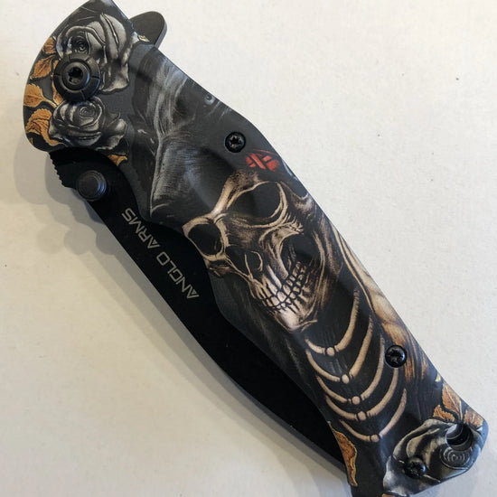 Skull N Roses Lock Knife