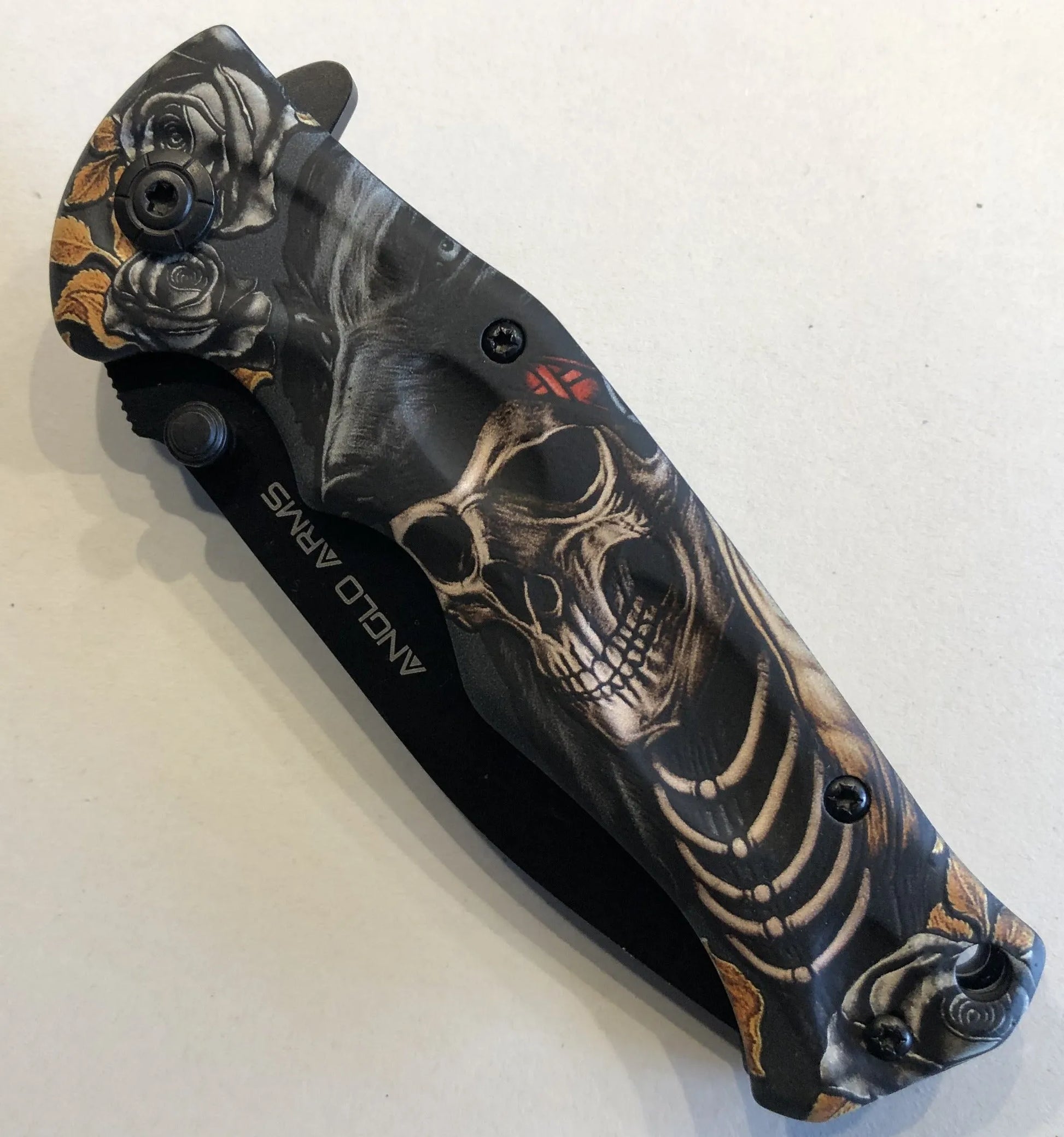 Skull N Roses Lock Knife