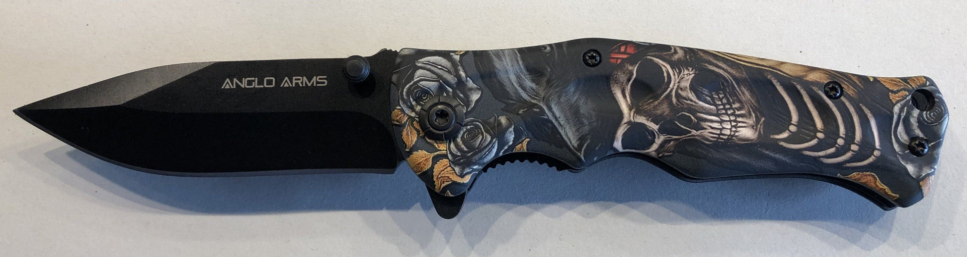 Skull N Roses Lock Knife