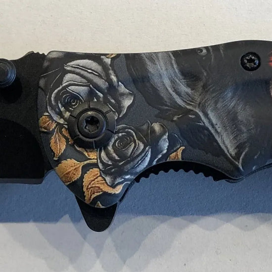 Skull N Roses Lock Knife