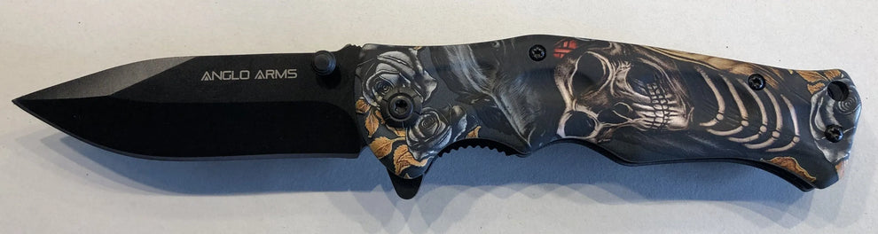 Skull N Roses Lock Knife