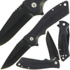 Black Pakkawood Handle Lock Knife