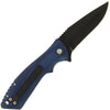 Blue Pakkawood Handle Lock Knife