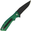 Green Pakkawood Handle Lock Knife