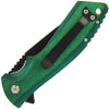 Green Pakkawood Handle Lock Knife