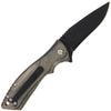 Grey Pakkawood Handle Lock Knife