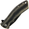 Grey Pakkawood Handle Lock Knife