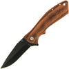 Brown Pakkawood Handle Lock Knife