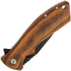 Brown Pakkawood Handle Lock Knife