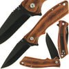 Brown Pakkawood Handle Lock Knife