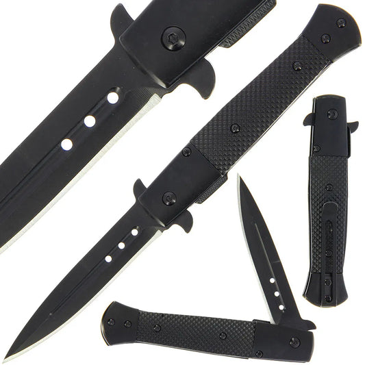 Black Stainless Aluminium Lock Knife