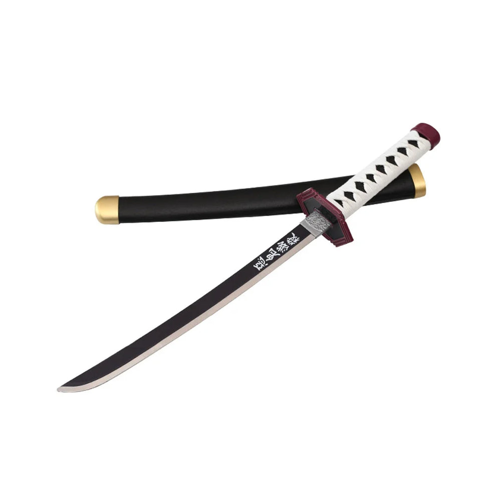 Sword with black sheath on a white background
