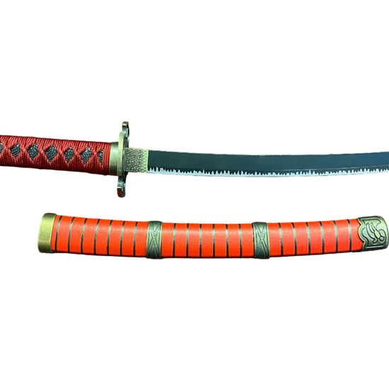 Sword with red and gold sheath 
